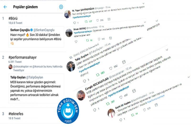#performansahayır Twitter Etkinliğimiz TREND TOPIC oldu.